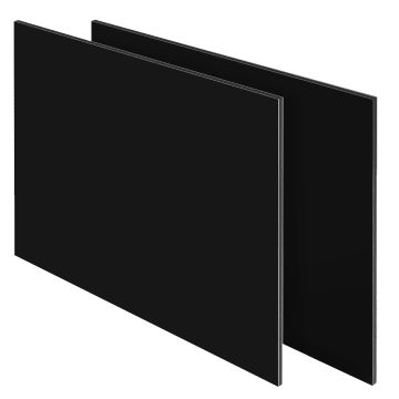Blauwschild ACP Print 3050mm x 1500mm x 3mm PE Black mat/mat 0,20mm - op maat met rest