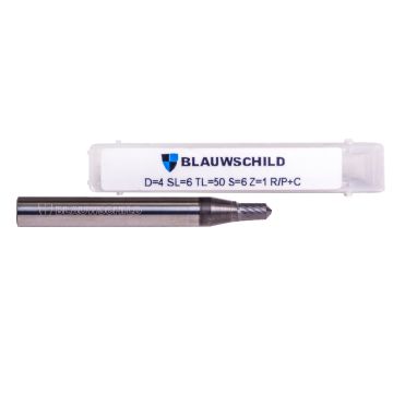 Blauwschild VHM Spiraalfrees 4mm,SL6, TL50,T 1R/P