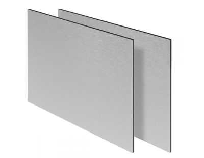 Blauwschild ACP Print 3050mm x 1500mm x 4mm Brushed Silver / White 0,20mm